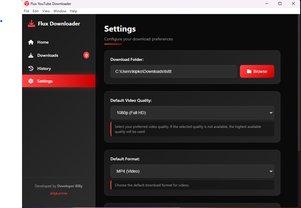 Flux Youtube Downloader